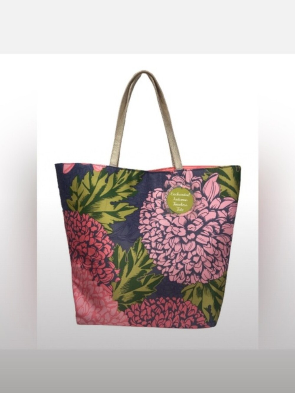 Enchanted Autumn- Timeless Floral Carry All Tote Bag 🩷💚 (18 x 14 x 9)